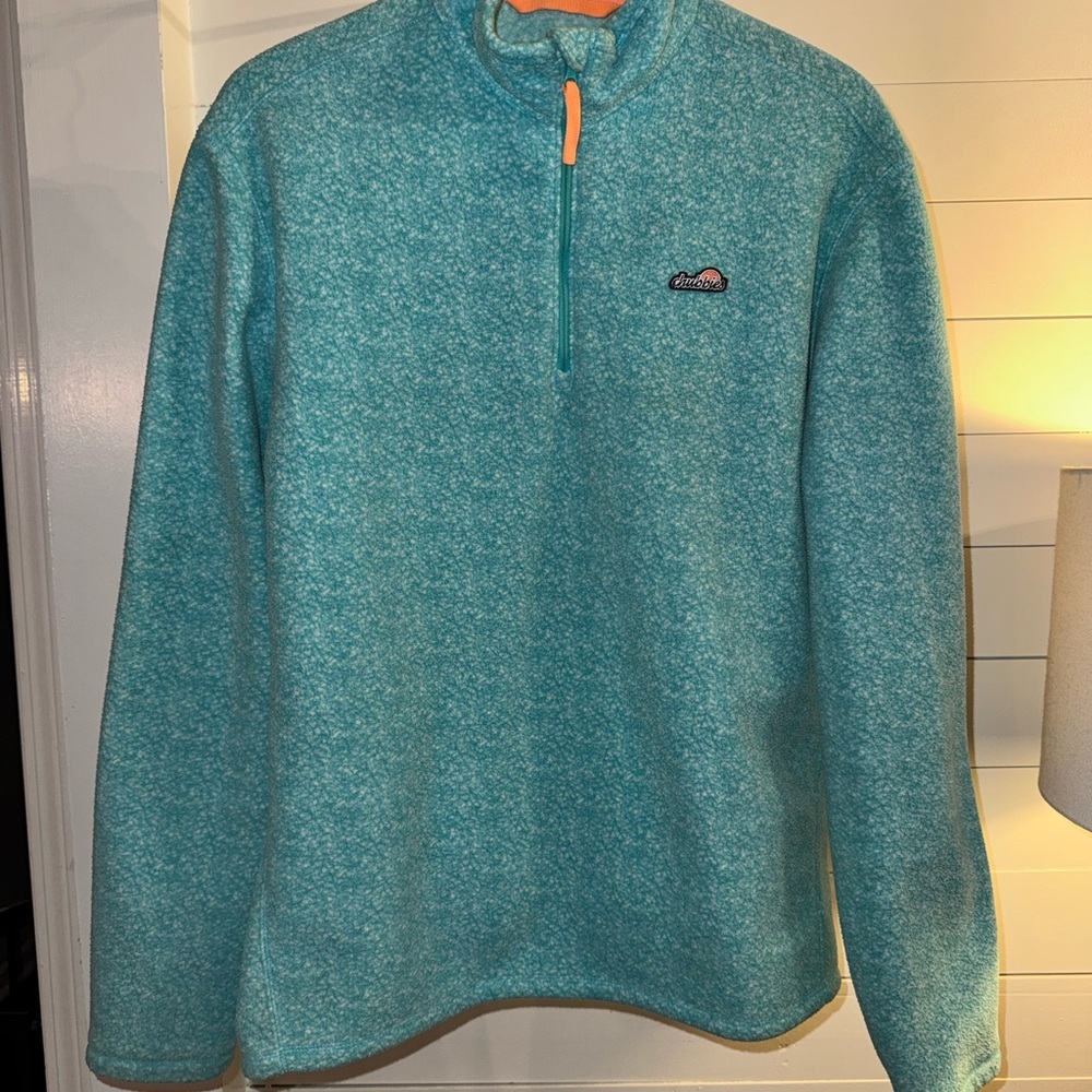Chubbies Sky Blue Weekend 1/4 zip Pullover Mens Large‎